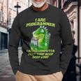 I Are Programmer T-Rex Dinosaur Nerd Dino Programmer Langarmshirts Geschenke für alte Männer