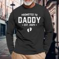 Promoted To Daddy Est 2024 Baby For New Daddy Long Sleeve T-Shirt Gifts for Old Men