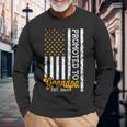 Promoted To Grandpa Est 2024 First Time Grandpa Patriotic Long Sleeve T-Shirt Gifts for Old Men