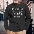Promoted To Uncle 2024 Soon To Be Uncle Mens Long Sleeve T-Shirt Gifts for Old Men