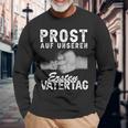 Prost Auf Unser Ersten Father's Day Father Papa Hands Fiste Langarmshirts Geschenke für alte Männer