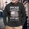 Proud American Beefcake Fourth Of July Patriotic Flag Long Sleeve T-Shirt Gifts for Old Men