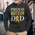 Proud Autism Dad Autism Awareness Long Sleeve T-Shirt Gifts for Old Men