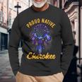 Proud To Be Cherokee Native American Indian Long Sleeve T-Shirt Gifts for Old Men