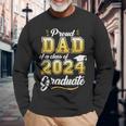 Proud Dad Of A Class Of 2024 Graduate Senior 24 Graduation Long Sleeve T-Shirt Gifts for Old Men