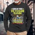 Proud Korean War Veteran Son Military Veterans Child Long Sleeve T-Shirt Gifts for Old Men