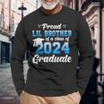 Proud Lil Brother Of A Class Of 2024 Graduate Senior Long Sleeve T-Shirt Gifts for Old Men