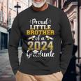 Proud Little Brother Class Of 2024 Graduate For Graduation Long Sleeve T-Shirt Gifts for Old Men