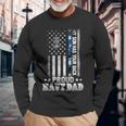 Proud Navy Dad My Son Has Your Back Us Navy Veteran Dad Long Sleeve T-Shirt Gifts for Old Men