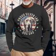 Proud Silver Labrador Retriever Dog Dad Long Sleeve T-Shirt Gifts for Old Men