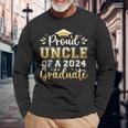 Proud Uncle Of A 2024 Graduate Senior Graduation Men Long Sleeve T-Shirt Gifts for Old Men