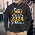 Proud Uncle Of A Class Of 2024 Graduate Senior Graduation Long Sleeve T-Shirt Gifts for Old Men