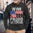 Proud Wwii World War Ii Veteran For Military Men Women Long Sleeve T-Shirt Gifts for Old Men