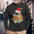 Pug Reading Book Dog Bookworm All Booked For Christmas Long Sleeve T-Shirt Gifts for Old Men