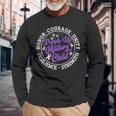 Purple Up Military Child 2024 Honor Courage Unity Dandelion Long Sleeve T-Shirt Gifts for Old Men
