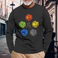 Qigong Five Elements Balance Tai Chi Long Sleeve T-Shirt Gifts for Old Men