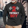 Race Car 2Nd Birthday Boy 2 Toddler Racing Car Driver Long Sleeve T-Shirt Gifts for Old Men