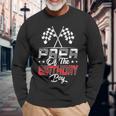 Race Car Papa Of The Birthday Boy Racing Family Pit Crew Long Sleeve T-Shirt Gifts for Old Men