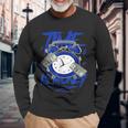 Racer Blue 5S To Match Time Is Money Shoes 5 Racer Blue Long Sleeve T-Shirt Gifts for Old Men