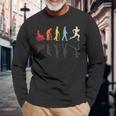Therapist Human Evolution Vintage Physiotherapist Long Sleeve T-Shirt Gifts for Old Men