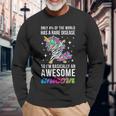 Rare Disease Warrior Unicorn Rare Disease Awareness Long Sleeve T-Shirt Gifts for Old Men