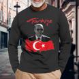 Recep Tayyip Erdogan Türkiye Flag Langarmshirts Geschenke für alte Männer