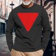 Red Triangle Symbol Of Resistance Free Palestine Gaza Long Sleeve T-Shirt Gifts for Old Men