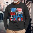 Red White And Blue Cousin Crew 4Th Of July American Flag Long Sleeve T-Shirt Gifts for Old Men