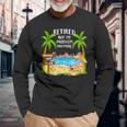 Retired 2024 Not My Problem Anymore Beach Retirement Long Sleeve T-Shirt Gifts for Old Men