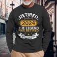Retired 2024 Retirement Apparel For & Women Long Sleeve T-Shirt Gifts for Old Men