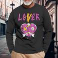Retro 1 Brotherhood Loser Lover Heart Dripping Shoes Long Sleeve T-Shirt Gifts for Old Men