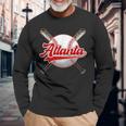 Retro Atlanta Pride Atlanta Strong Im Proud Of Atlanta Long Sleeve T-Shirt Gifts for Old Men