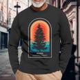 Retro Boise National Forest Idaho Hiking Long Sleeve T-Shirt Gifts for Old Men