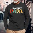 Retro Ich Liebe Meinen Papa Holzfälleraterater Langarmshirts Geschenke für alte Männer