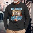 Retro Old School Hip Hop 80S 90S Graffiti Cassette Camiseta de manga larga Regalos para ancianos