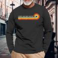 Retro Stripes Saying I Forget What Eight Was For Long Sleeve T-Shirt Gifts for Old Men