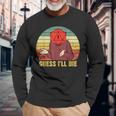 Retro Vintage Gaming Guess I'll Die Dice Rpg Gamer Long Sleeve T-Shirt Gifts for Old Men
