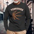 Retro Vintage Usa Tennessee State Basketball Souvenir Long Sleeve T-Shirt Gifts for Old Men