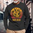 Retrointage Papa Bär Denatertag Geschenk Langarmshirts Geschenke für alte Männer