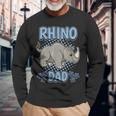 Rhino Dad Daddy Father's Day Rhinoceros Rhino Long Sleeve T-Shirt Gifts for Old Men
