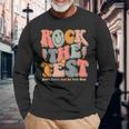 Rock The Test Testing Day Don't Stress Do Your Best Test Day Long Sleeve T-Shirt Gifts for Old Men