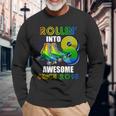 Roller Skating 8Th Birthday Boys Rollin Into 8 Awesome 2016 Long Sleeve T-Shirt Gifts for Old Men