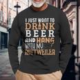 Rottweiler Dad Father's Day Rottie Dog Beer Long Sleeve T-Shirt Gifts for Old Men