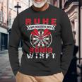 Ruhe Ihr Narren Der König Weift Dart Player Langarmshirts Geschenke für alte Männer