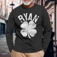Ryan Family Name Matching St Patrick's Day Irish Long Sleeve T-Shirt Gifts for Old Men