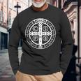Saint Benedict Medal St Benedict San Benito Long Sleeve T-Shirt Gifts for Old Men