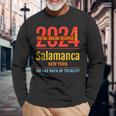 Salamanca New York Ny Total Solar Eclipse 2024 4 Long Sleeve T-Shirt Gifts for Old Men