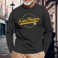 San Diego City Baseball Vintage Varsity Long Sleeve T-Shirt Gifts for Old Men