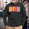 San Diego City Pride Love Colorful Silhouette Image Long Sleeve T-Shirt Gifts for Old Men