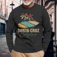 Santa Cruz Ca California Surfboard Langarmshirts Geschenke für alte Männer